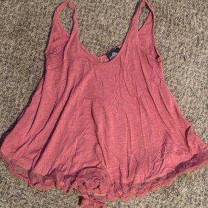 Angie Dusty Rose Camisole with Lace Hem